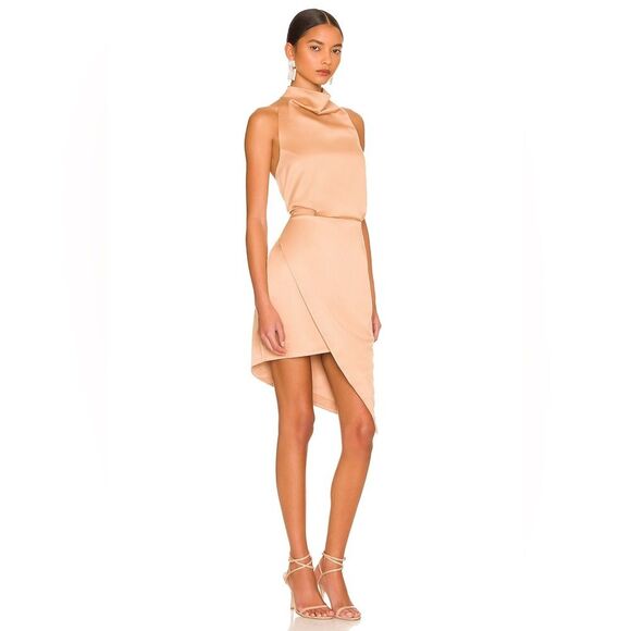 REVOLVE ELLIATT Halter MIDI Camo Dress in Camel - Picture 3 of 7